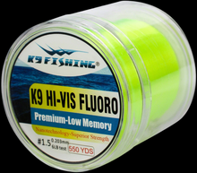 Load image into Gallery viewer, K9 Hi-Vis Fluoro 550 Yard Spool - Teamknowfish Tackle