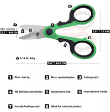 Load image into Gallery viewer, Premium Heavy Duty Fishing Scissors - Teamknowfish Tackle