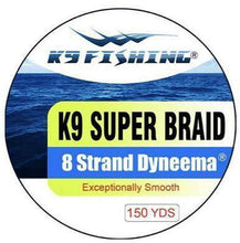 Load image into Gallery viewer, K9 "8" Strand Super Braid   150 Yards - Teamknowfish Tackle