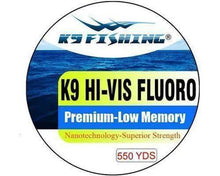 Load image into Gallery viewer, K9 Hi-Vis Fluoro 550 Yard Spool - Teamknowfish Tackle