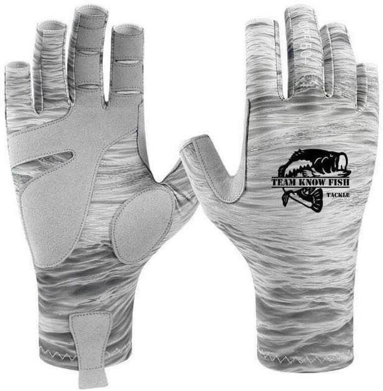 TKF Tackle UV Performance Fishing Gloves (Gray/Water)