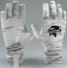 Load image into Gallery viewer, TKF Tackle UV Performance Fishing Gloves (Gray/Water)
