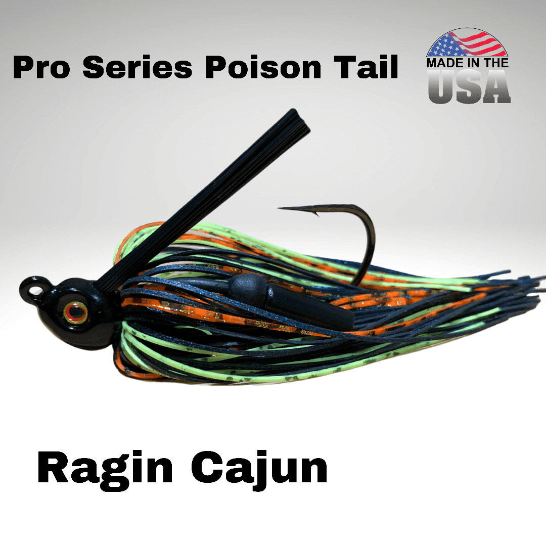 Custom Weedless Poison Tail Bass Swim Jigs 1/4,3/8,1/2,3/4,1oz. Pick Sizes