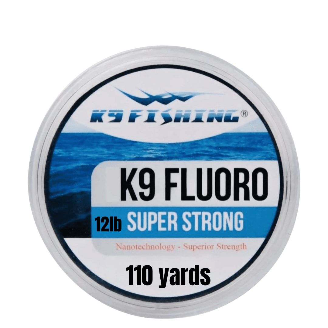 K9 Clear Fluoro Line 550 yard spool Choose 6lb - 25lb Test