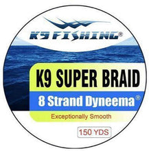 Load image into Gallery viewer, K9 &quot;8&quot; Strand Super Braid   150 Yards - Teamknowfish Tackle
