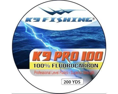 K9 300-17lb-CL Clear Fluoro Line 300 yard spool 17lb test