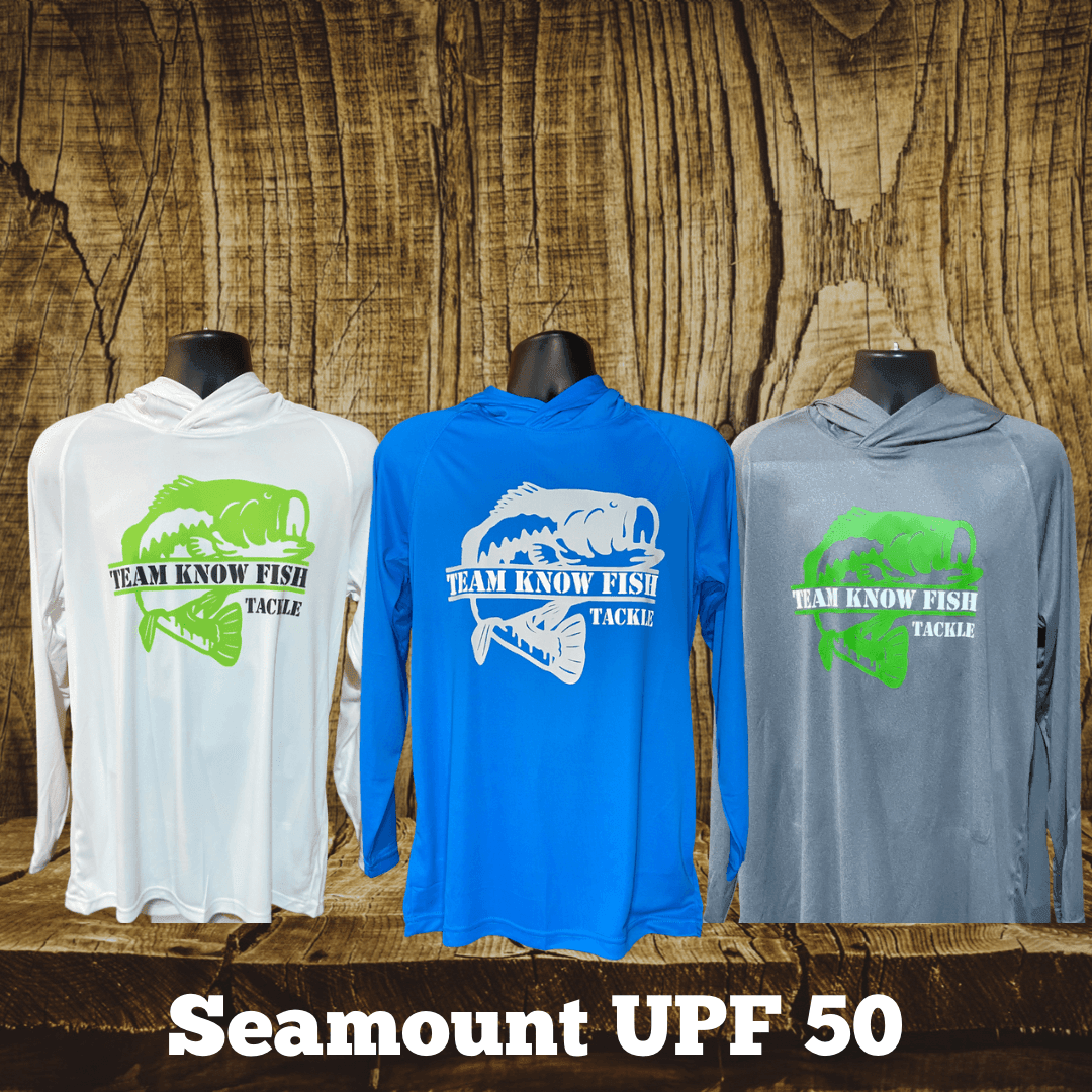 Men’s Seamount Wicked Dry & Cool Fishing Hoodie UPF 50 XL / Blue Logo