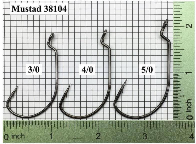 Mustad Worm Hook Sizes 3/0-5/0